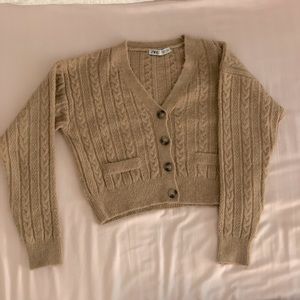 Zara crop sweater cardigan